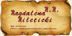 Magdalena Mileticki vizit kartica